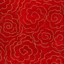 Handmade Soho Roses Red New Zealand Wool Rug (6' x 9') Safavieh 5x8   6x9 Rugs