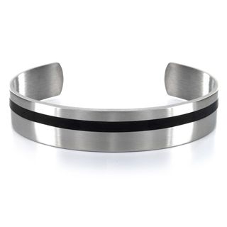 Crucible Stainless Steel Blackplated Cuff Bracelet West Coast Jewelry Men's Bracelets