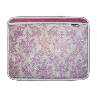 Vintage Pink and Cream Damask Pattern Background Sleeves For MacBook Air