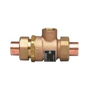 Watts 1/2 in. Cast Brass SWT x SWT Dual Check Vacuum Breaker with Solder Ends 9DSM3