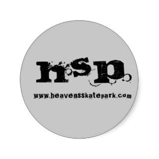 HSP Black Round Stickers