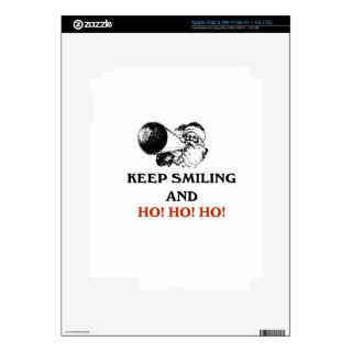 Keep Smiling and Ho, Ho, Ho (xmas edition) iPad 3 Skin