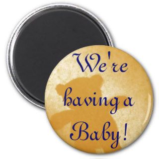 We're having a Baby Announcements Fridge Magnet