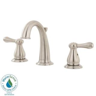 Delta Leland 8 in. Widespread 2 Handle High Arc Bathroom Faucet in Stainless 3575LF SS