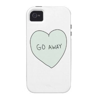 Sassy Heart Go Away Case Mate iPhone 4 Cases