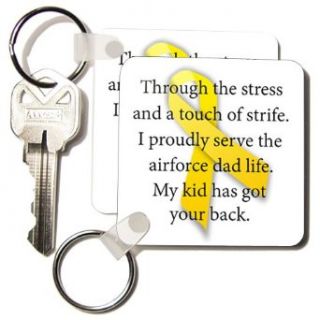 EvaDane   Parenthood   Air Force Dad. Support our troops.   Key Chains   set of 2 Key Chains Clothing
