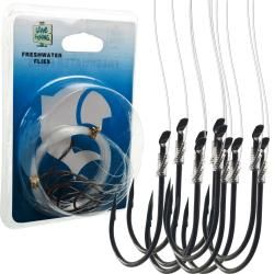 Ten Pre tied Fishing Hooks with 42 inch 10 pound Line (Set of Five) Fishing Tackle