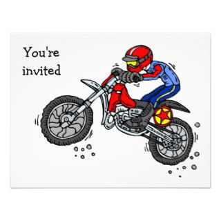 Motocross Dirt Bike Party Invitations