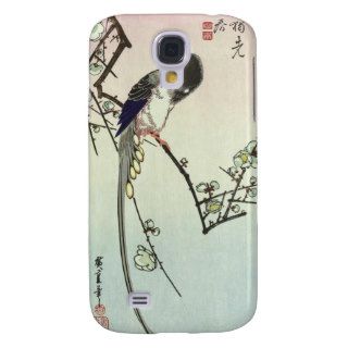 梅に尾長鳥, 広重 Plum Tree and Bird, Hiroshige, Ukiyo e Galaxy S4 Covers
