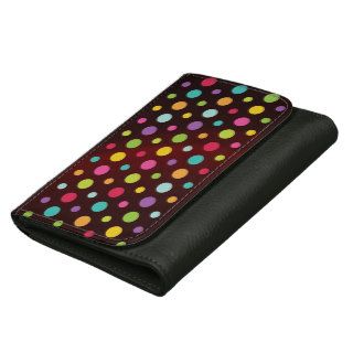 Polkadots Colors Leather Wallet For Women