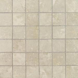 Daltile Pietre Vecchie Antique Ivory 12 in. x 12 in. x 8mm Porcelain Sheet Mounted Mosaic Floor/Wall Tile (14.33 sq. ft. / case) PV0122MS1P