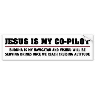 Jesus Is My Co Pilot Bumper Stickers
