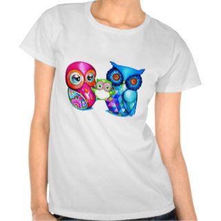 Owl Parents and Baby Tees