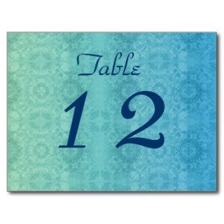 Beach  Wedding Reception Table Number Post Card
