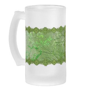 WUTHERING HEIGHTS, GHOSTLY BRANCHES SPRING GREEN BEER MUGS