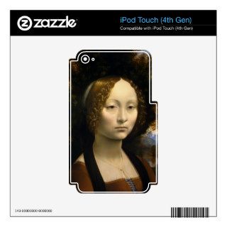 Portrait of Ginevra de Benci by Leonardo da Vinci Decal For iPod Touch 4G