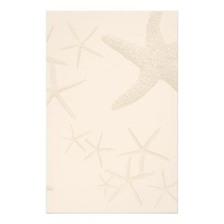 Starfish Background, Blank Writing Paper Stationery Design