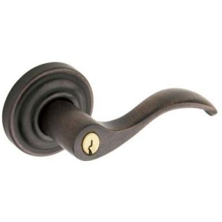 Baldwin Wave Distressed Oil Rubbed Bronze Right Handed Entry Lever 5255.402.RENT