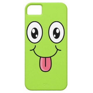 Silly Tongue Showing Cartoon Smiley Face iPhone 5 Cases