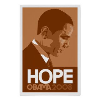 Obama   Hope Brown Poster