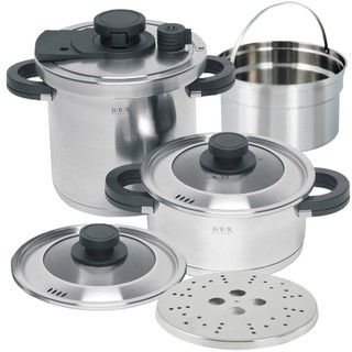 B/R/K 7 piece 9.5 inch Pressure Cookware Set BRK Specialty Cookware