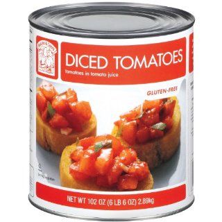 Bakers & Chefs Diced Tomatoes   102 oz. can  Tomatoes Produce  Grocery & Gourmet Food