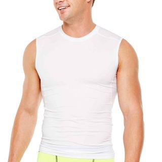 Xersion Core Compression Muscle T Shirt, White, Mens