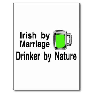 Irish By Marriage Drinker By Nature 2 Postcards