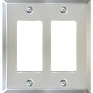 Amerelle Steel 2 Decorator Wall Plate   Chrome 161RR