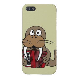 XX  Funny Walrus Playing Accordion Cartoon iPhone 5 Cover