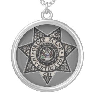 csi crime scene investigator badge pendants