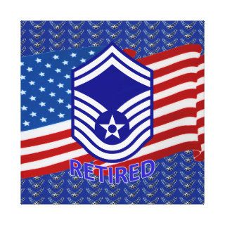 Senior Master Sergeant Retired Wrapped Print Gallery Wrapped Canvas