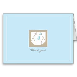 Thank You Card   Monogram Diaper