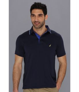 Nautica Port Polo Shirt Mens Short Sleeve Pullover (Navy)