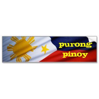 purong pinoy bumper sticker