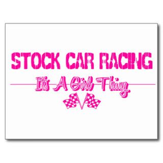 Stock Car Racing Post Card