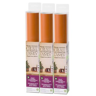 Cricut Burnt Umber Adhesive Back Vinyl Sheets (Pack of 3) Cricut Die Cutting Accessories