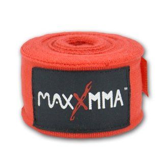 MaxxMMA Professional Hand Wraps   108" Cotton in Red Color, LIMITED TIME OFFER  Boxing And Martial Arts Hand Wraps  Sports & Outdoors
