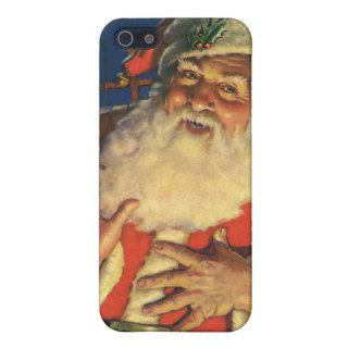 Vintage Santa Claus with Toys on Christmas Eve Cases For iPhone 5