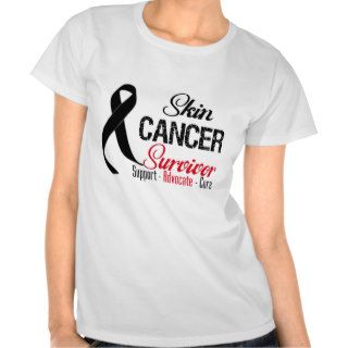 Skin Cancer Survivor Grunge Ribbon Shirt