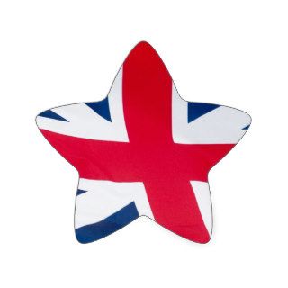 british flag design star sticker