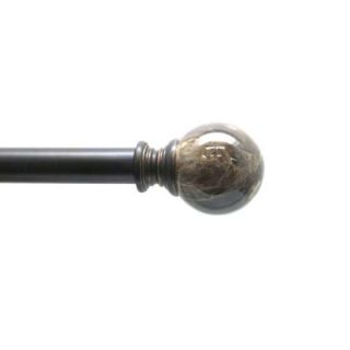 Home Decorators Collection 72 in.   144 in. Oil Rubbed Bronze 1 in. Marble Ball Rod Set 29 4010 33