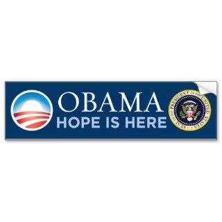 Obama   Hope Is Here Bumper Sticker