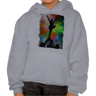 Colorburst Background with Cheerleraders Sweatshirts