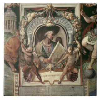 Amerigo Vespucci (1452 1512) the 'Sala del Ma Ceramic Tile