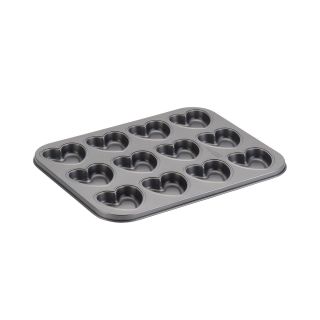 CAKE BOSS Cake Boss Specialty Bakeware 12 cup Molded Heart Nonstick Cookie Pan