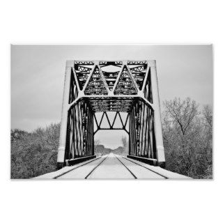Snowy Railroad Bridge (Photo Print)