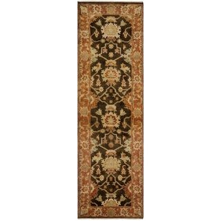 Safavieh Hand knotted Oushak Brown/ Rust Wool Rug (3 X 10)