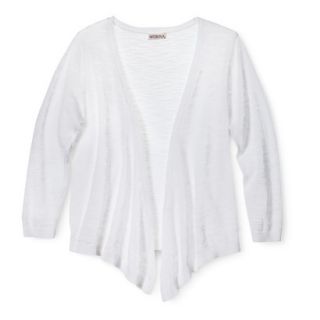 Merona Womens Shadow Stripe Open Layering Cardigan   Fresh White   XS