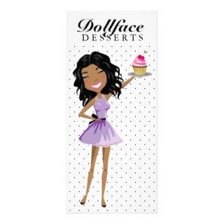 311 Dollface Desserts Ebonie Dots Menu Rack Card Template
